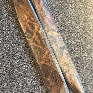 Brown/Black Miche purse handles, 20”, vegan animal design